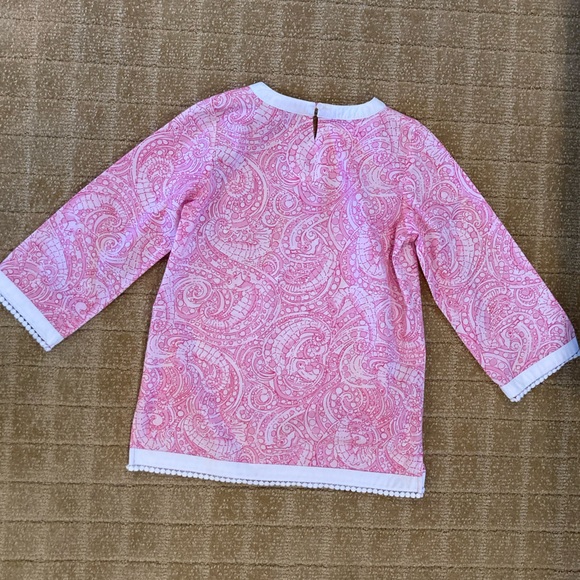 Lilly Pulitzer girls seahorse top pink/white sz 12 - Picture 3 of 15